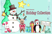 Hand Painted Holiday Collection, a Seasonal Illustration by Creatively Happy Studio (Thumbnail 1 of 5)