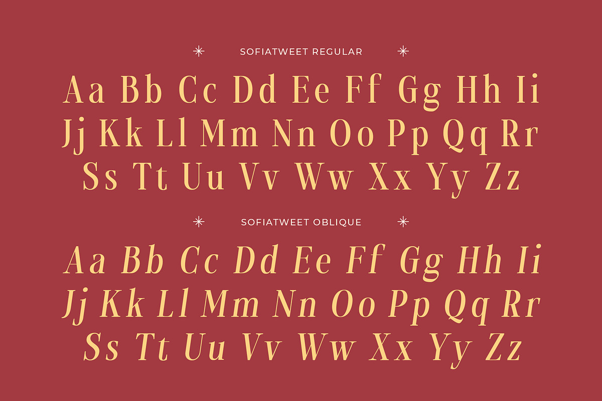 Sofiatweet - Modern Serif Duo Style, a Serif Font by Typia Nesia (Photo 2 of 13)