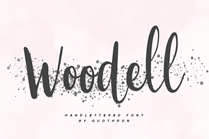 Woodell - Script, a Script Font by Quothron