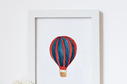 Hot Air Balloon Wall Art, an Illustration by artemyst (Thumbnail 3 of 4)