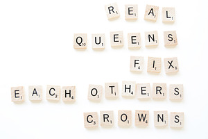 Real Queens Scrabble Tiles