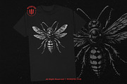 10 Bundle Dark Art Wasp Insect Skull, an Illustration by Morspective (Thumbnail 2 of 7)