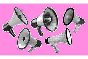 Halftone loudspeakers. Realistic, an Object Illustration by Stock-Smart-Start