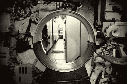 Inside of the Old Submarine