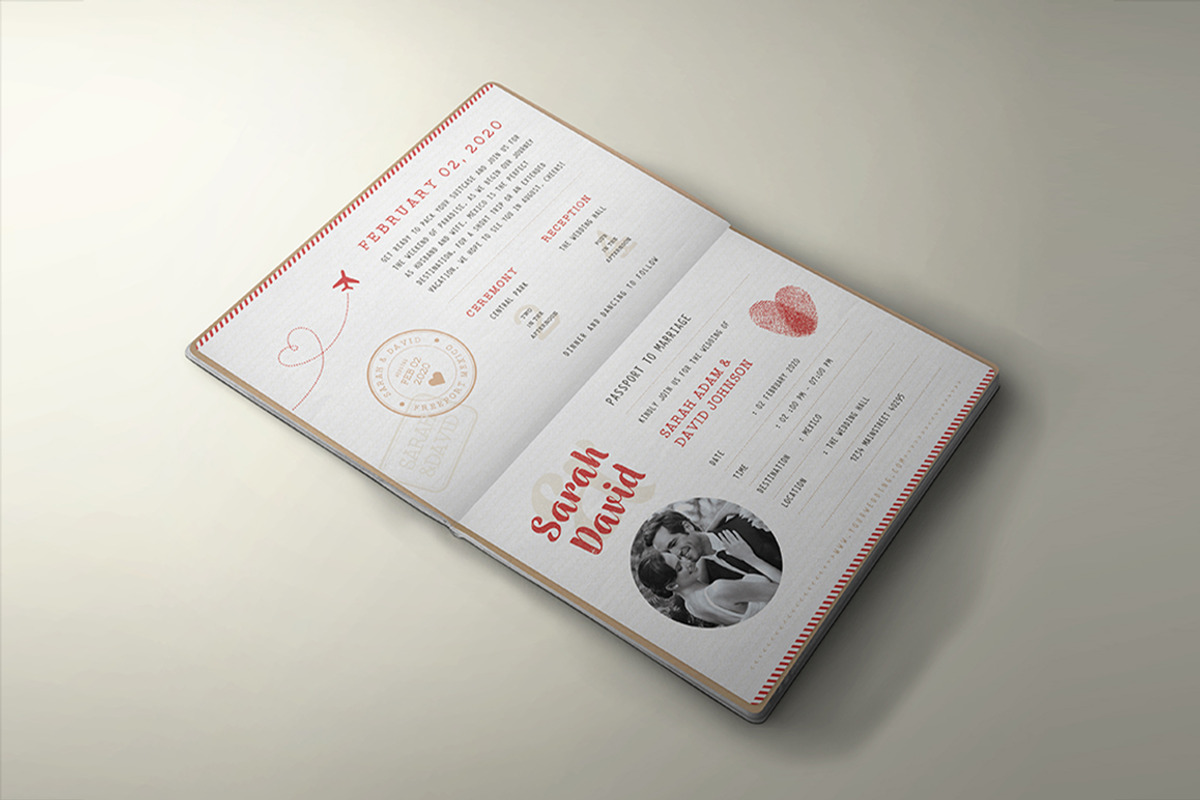 Vintage Passport Wedding Invitation, an Invitation Template by Vynetta (Photo 5 of 7)