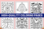 Bold Easy Spooky Stuff Coloring, a Seasonal Illustration by Coco Bloom (Thumbnail 2 of 3)