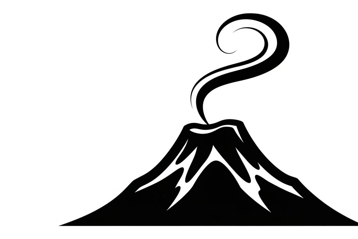 collection of volcano silhouettes, an Illustration by Amazin_art (Photo 3 of 31)