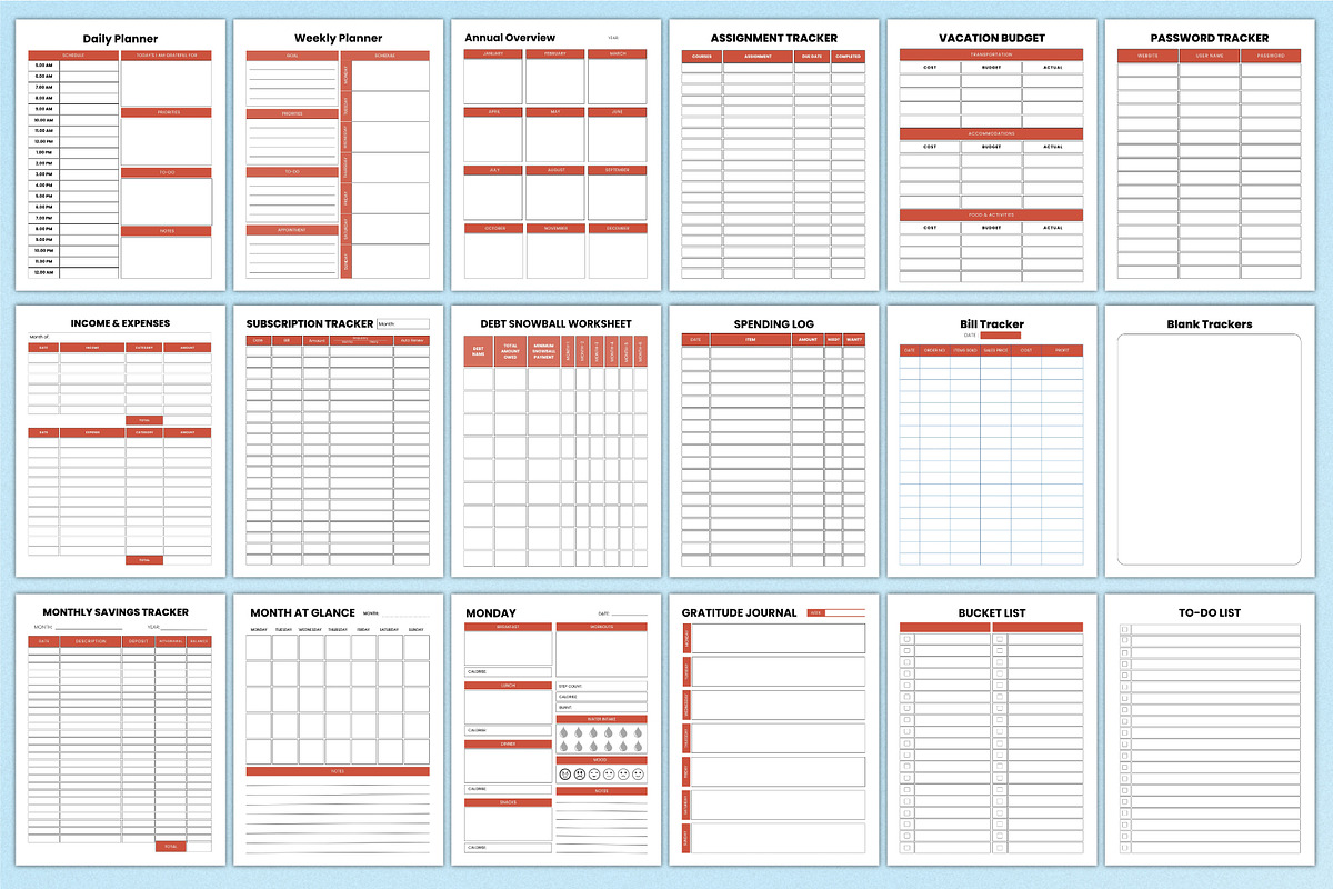 2026 Adult ADHD Planner For Canva, a Stationery Template by Shumaya (Photo 3 of 7)