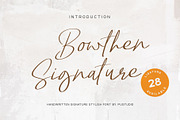 Bowthen Signature, a Script Font by Pustudio (Thumbnail 1 of 6)