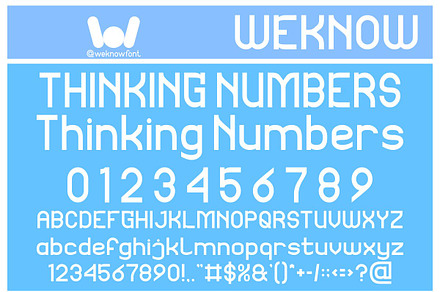 Thinking Numbers font