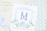 Blue Hydrangea Watercolor Crest, an Illustration by LABFcreations (Thumbnail 3 of 4)