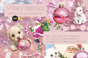 PINK CHRISTMAS COQUETTE COLLAGE