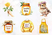 Sunny Yellow Mother's Day Cliparts, an Illustration by RobertsArt (Thumbnail 6 of 7)