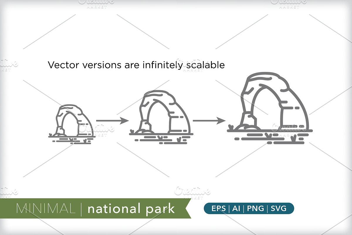 Minimal national park icons, an Outline Icon by Picture Window (Photo 4 of 5)