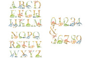 10 Watercolor Animal Alphabets., an Animal Illustration by TaPilipa (Thumbnail 7 of 11)