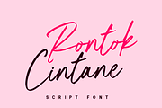 Rontok Cintane - Script Font, a Script Font by GFRcreative (Thumbnail 1 of 4)