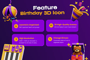 Birthday 3D Icon pack, a Food & Drink 3D Model by orenjidesign (Thumbnail 2 of 8)
