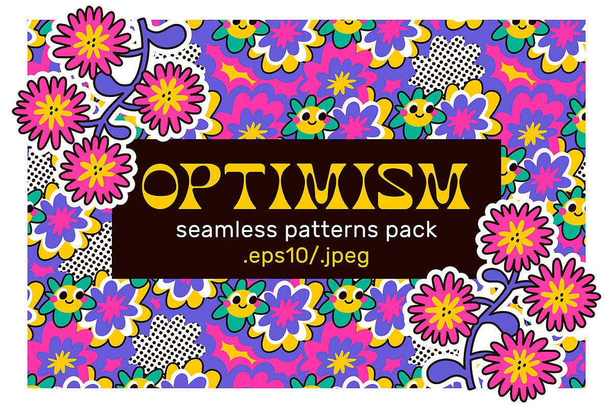 OPTIMISM | patterns pack, a Pattern Graphic by Nastya Tkachova (Photo 1 of 6)