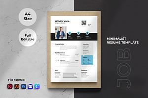 Wilkins Vane - Clean Resume Template, a Resume Template by Spark_Creative