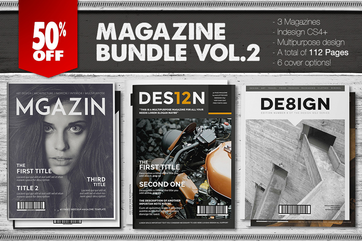 Magazine Bundle 2, a Magazine Template by Luuqas Design (Photo 1 of 5)