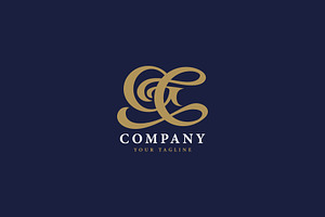 GC Letter Mark Logo Script