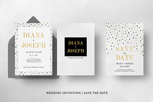 Black Gold Polkadot Wedding Suite