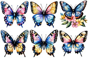 Watercolor butterflies clipart, an Illustration by Craft Nest (Thumbnail 11 of 11)