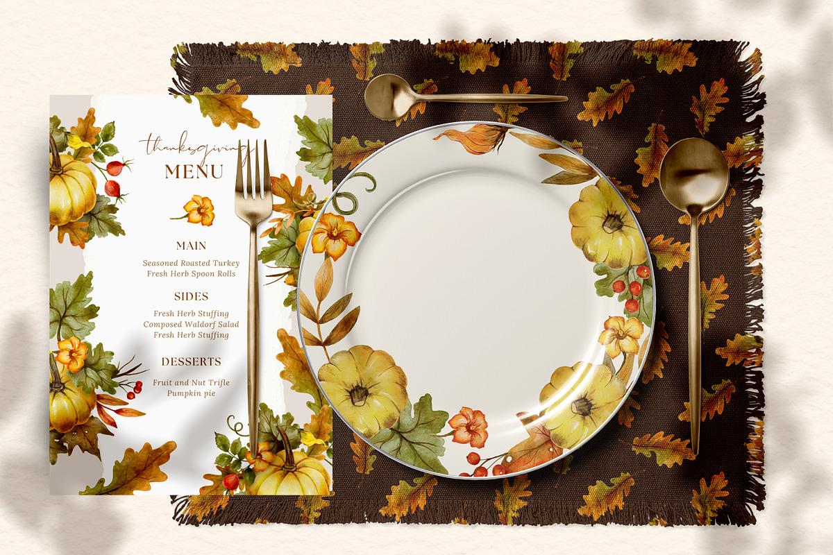 Thanksgiving Watercolor Clipart, an Illustration by Red Ink (Photo 7 of 10)
