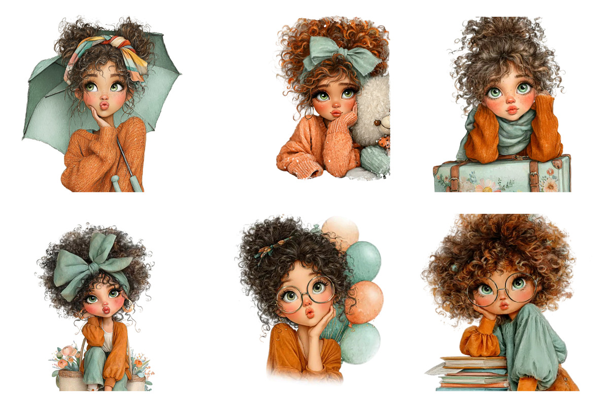 whimsical peeking girl clipart, a Transportation Illustration by SinaCreation (Photo 2 of 6)