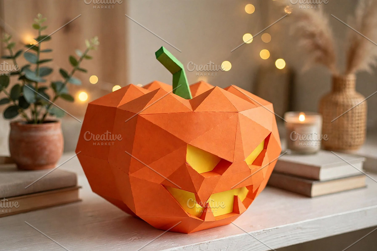 Halloween Pumpkin - 3d papercraft, a Card Template by PAPER amaze (Photo 3 of 7)