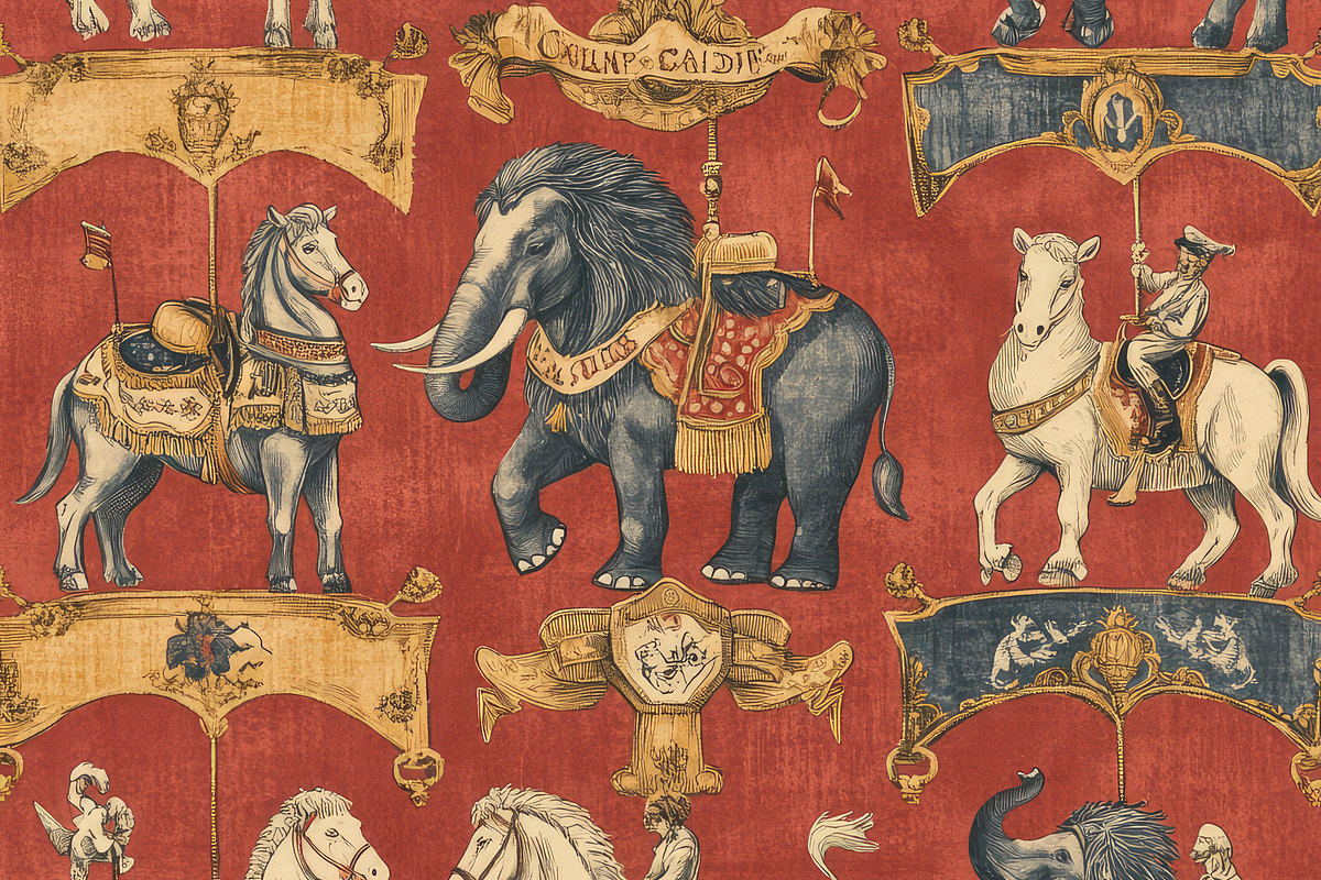 Vintage Circus Animals, a Background Graphic by Printable Treasure (Photo 2 of 7)