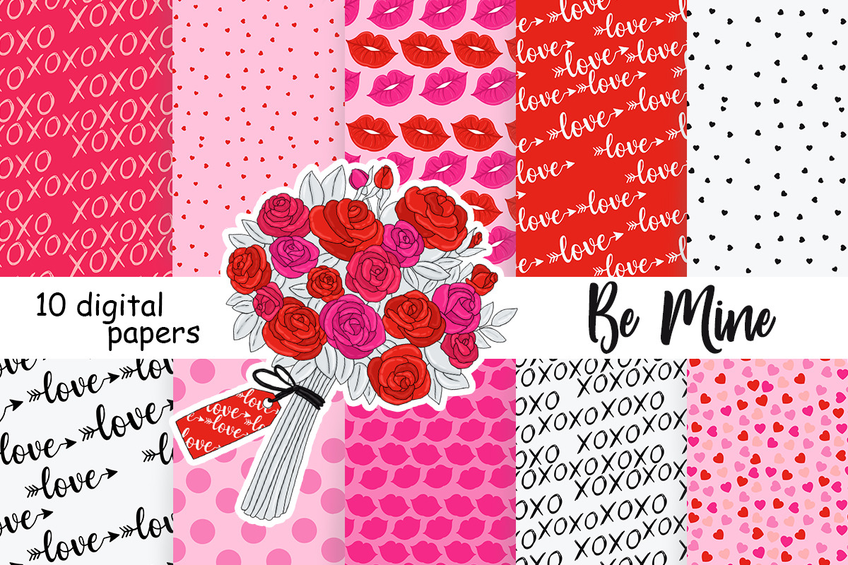 Be Mine Pattern, a Pattern Graphic by GlamArtZhanna (Photo 1 of 3)