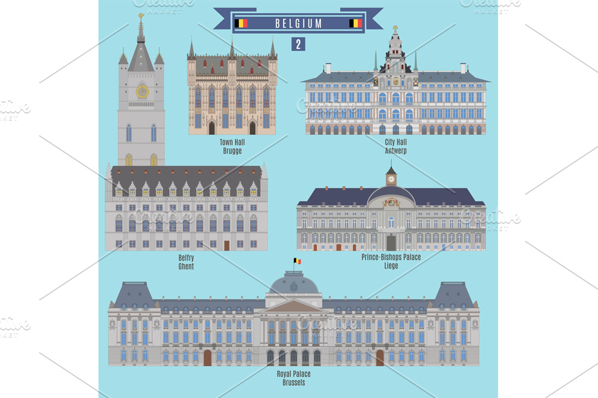 Famous Places in Belgium, an Object Graphic by Stoker-13