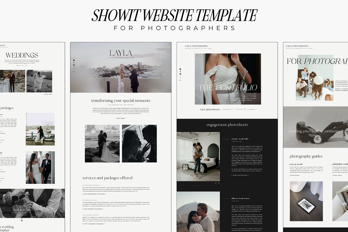 Photographer Showit Website Template, a Landing Page Template by Blush Created (Photo 1 of 20)