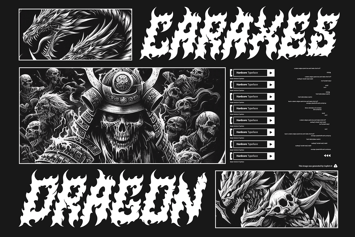 Syrax – Brutal Black Metal Typeface, a Blackletter Font by Ardana Creative (Photo 5 of 9)