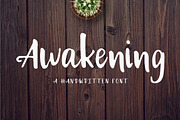Awakening | Handwritten Font, a Script Font by Cottonwood312 (Thumbnail 1 of 8)