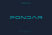 Pondar - Modern Futuristic Typeface, a Sans Serif Font by Letterna (Thumbnail 1 of 4)