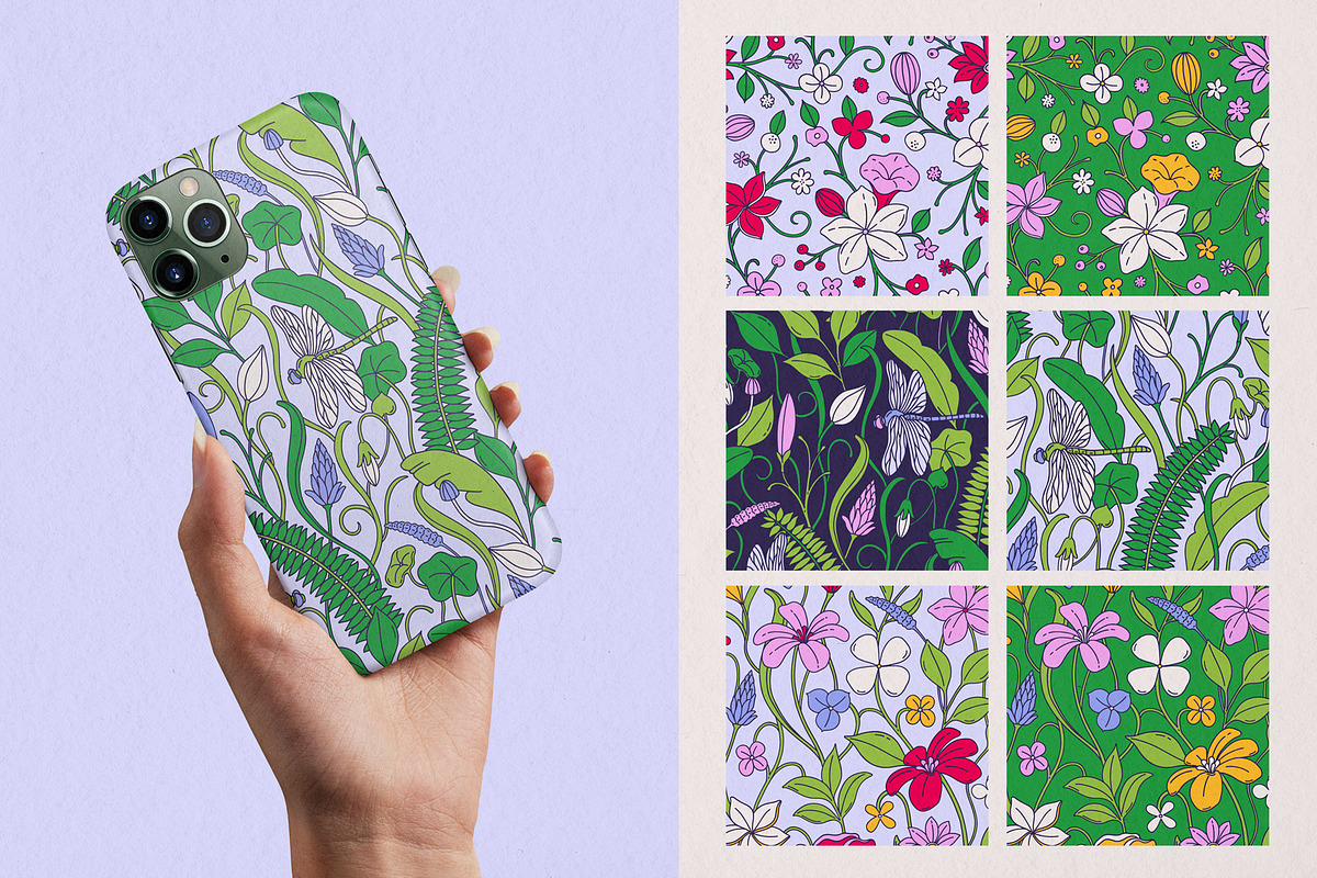 Wild Garden Vector Collection, a Pattern Graphic by rouxsupplyco (Photo 5 of 13)