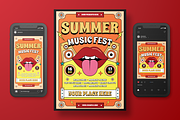 Psychedelic Music Festival Flyer Set, a Flyer Template by Annora Studio (Thumbnail 3 of 6)