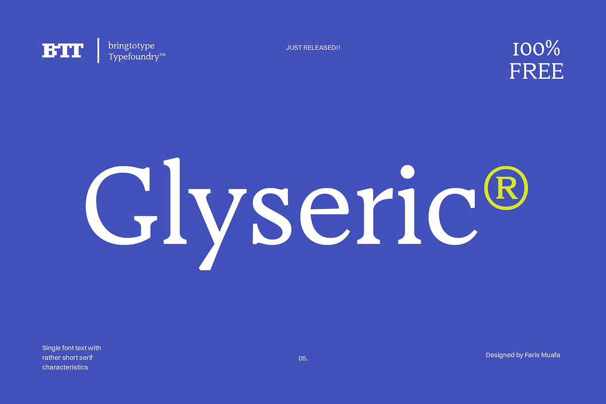Glyseric Typeface, a Serif Font by Bring To Type (Photo 1 of 7)