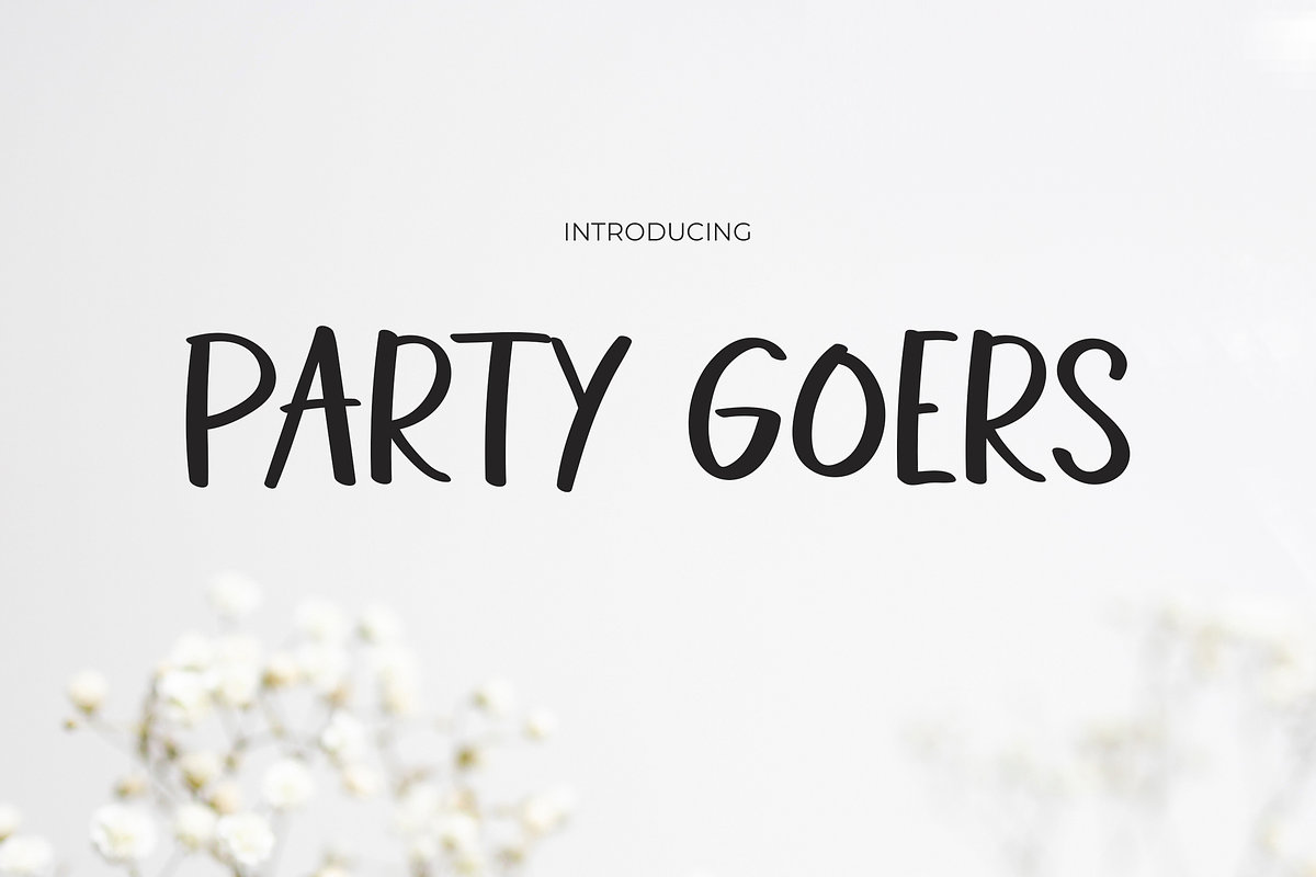 PARTY GOERS, a Sans Serif Font by Pinisi ART (Photo 1 of 10)