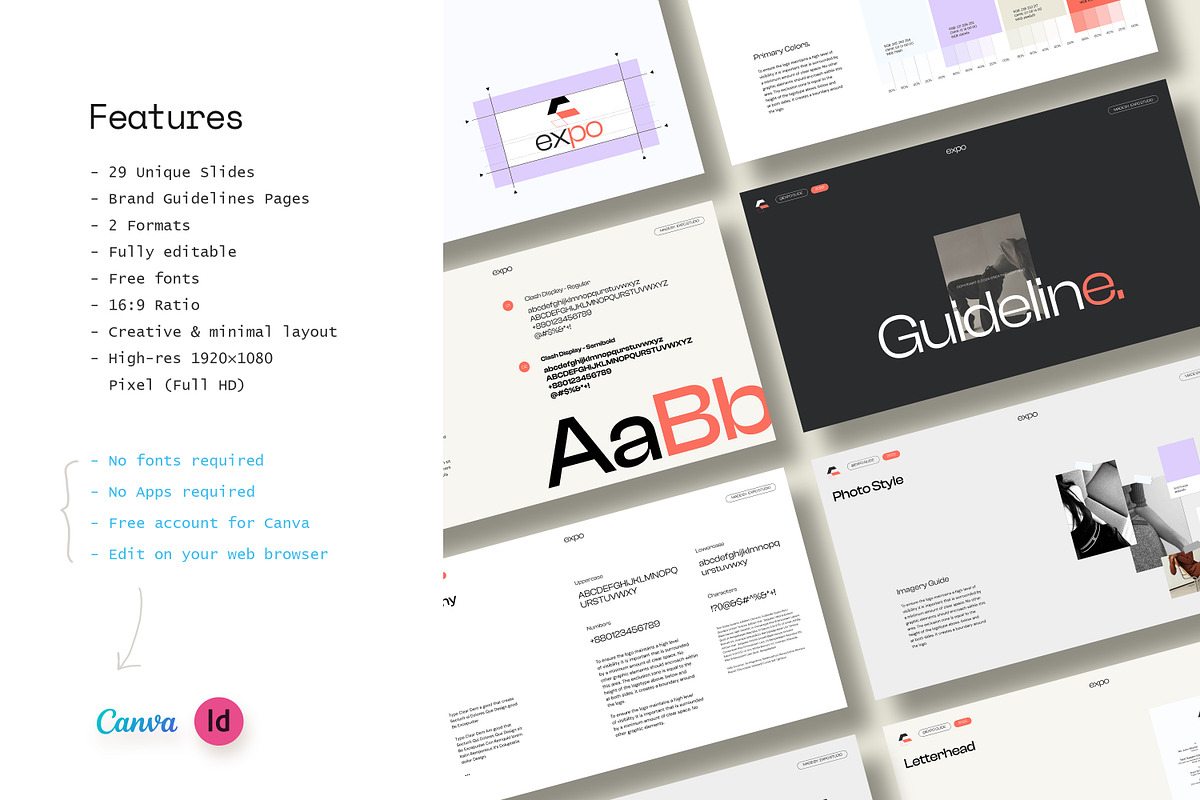 Expo | Brand Guidelines, a Presentation Template by creathrivestudio (Photo 3 of 13)