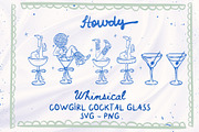 Whimsical Cowgirl Cocktails, a Person Illustration by Honey Island Studio (Thumbnail 2 of 4)