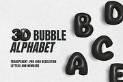 Black 3d Bubbles Letters, a Graphic by Iryna Danyliuk (Thumbnail 1 of 4)