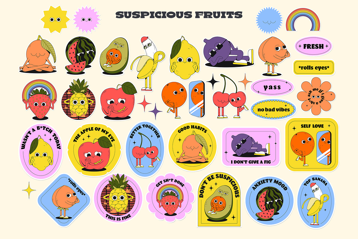 Suspicious BUNDLE:  6 in 1, a Decorative Illustration by marmarina (Photo 3 of 14)