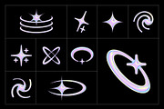 Y2K PNG Elements - 7 Color Versions, an Object Graphic by Graphicdome (Thumbnail 5 of 11)