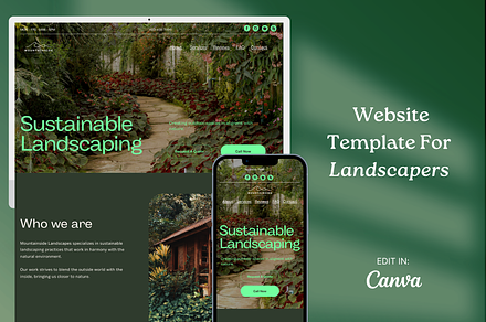 Landscaping website template, a Landing Page Template by Oranja Studio