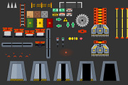 Platformer Game Tile Set 12, an Illustration by pzUH (Thumbnail 2 of 5)