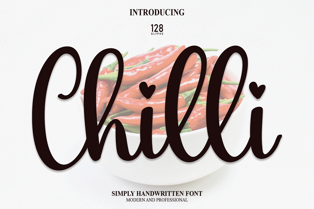 Chilli | Script Font, a Script Font by Scratchones