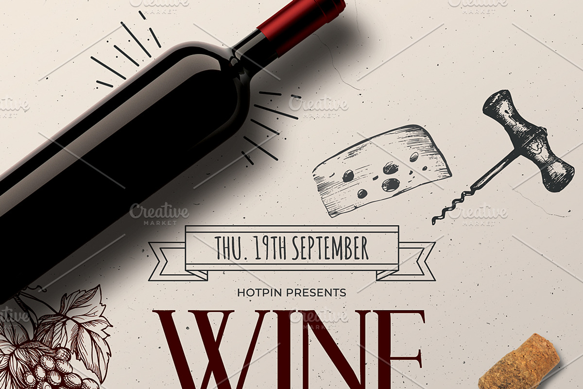 Wine Tasting Flyer Template, a Flyer Template by Hotpin (Photo 2 of 2)